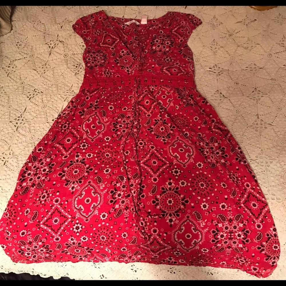 Juniors Derek Heart LG cotton handkerchief dress